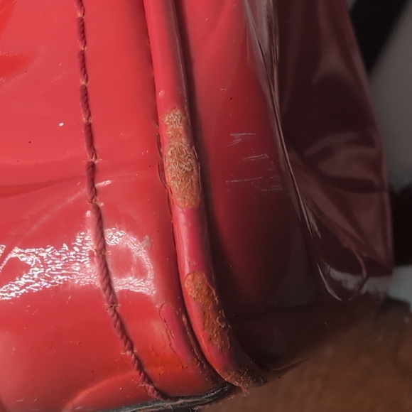 Coach-Coral Patent Leather-Handbag Not Red - Picture 7 of 11